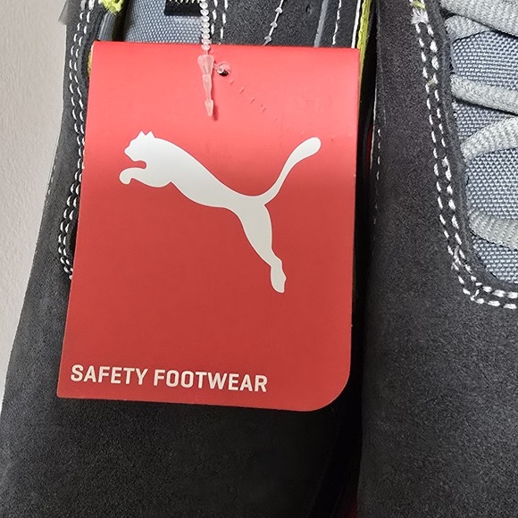 New Puma Touring Low Mens Size 10 Gray Yellow Composite Toe Safety Working Shoes - Picture 9 of 10